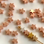 集まる、ちび星。30個set4×4×2㎜ピンクゴールド　磁気無しヘマタイト　