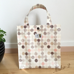 ラミネート　ミニトートバッグ　北欧風サークル