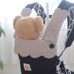 りなっちょさま専用☆よだれカバー&首回りカバー☆もくもくデザイン☆レースのダブルガーゼ☆くすみセピア☆カモミール