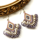  ◇fringe ×  earrings ◇(pink × purple)
