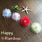 チュールポンポン❁﻿ヘアクリップ