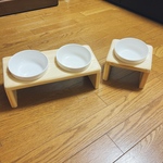 ribon0716様専用ペットのフードテーブル、犬猫用、餌台、餌入れ