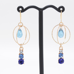 Swing Blue(578) ピアス/イヤリング/ノンホールピアス/樹脂ピアス