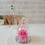 ガラスのエンジェル　プリンセスピンク【プリザーブドフラワー】♡母の日・お誕生日プレゼント・結婚祝い・新築祝い・敬老の日・還暦祝い　ギフト 　プレゼント        
