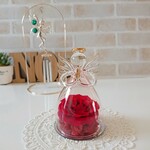 ガラスのエンジェル　レッド【プリザーブドフラワー】♡母の日・お誕生日プレゼント・結婚祝い・新築祝い・敬老の日・還暦祝い　ギフト　プレゼント