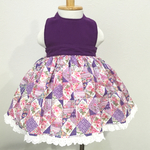 天使のドレスエプロン*パッチワークpurple