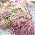 美緒様専用ページ・薔薇とリボンのポーチ、オシャレマスクセット・レース編み