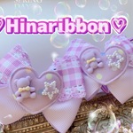 プチギフト♡くまちゃん大人気♡ゆめかわ⭐️親子や姉妹でお揃いも♡発表会⭐️ギンガムラベンダーレース⭐️キラキラ♡キッズリボンヘアゴム2点セット
