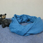 ★SALE★ダブルガーゼスヌード《デニム風ブルー・一重》