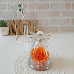 ガラスのエンジェル　フルーティオレンジ【プリザーブドフラワー】♡お誕生日プレゼント・母の日・結婚祝い・新築祝い・敬老の日　ギフト