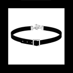 再販【suède_squarebelt チョーカー ネックレス。】スエード パンク ロック 甘辛 ハート チェーン ヴィンテージ モード ゴシック チョーカー レザー 病みかわいい