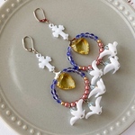 【梅雨前SALE】空を舞う鳩のピアス