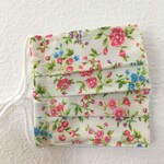 NEW⭐ プリーツマスク 【フィオレロ】花柄×フルーツ（ノーズワイヤー、フィルターポケット付きマスク　不織布マスクカバーにも）