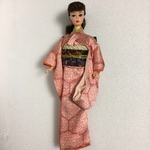 正絹中振袖帯付き4点セット【Barbie, PoppyParker, 1/6 ドール服 29センチ 着物】