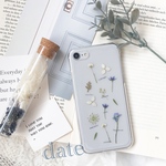 sketchbook blue - 植物標本 のような 押し花 スマホケース iPhone *。 date