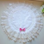 【限定品】【広幅タイプ】レースたっぷりのお姫様カフェマット【Mサイズ】