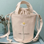 トートバッグ　ショルダーバッグ　バケツ型　丸底　刺繍