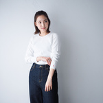 Fit ワッフル L/S TEE Little B ホワイト(ロンT/長袖) 