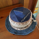 minne限定サマーセール！つば浅デニムパッチワークハット