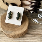 ■8/11発売■水晶×グリーン　ピアス／イヤリング