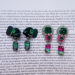 Bicolor glass earrings 