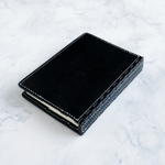 蝶番のレザーブックカバー Black