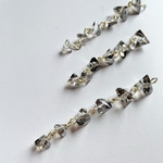 【4pcs gray #2 】クリアビーズロングチャーム