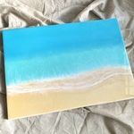 レジンアート 【サイズをお選び下さい】 5,500円〜 海アート　レジンクラフト　海　絵　絵画　アート　インテリア　アートパネル　壁掛け 雑貨　風水　癒し　レジン