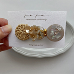 rattan clip/ （beige）