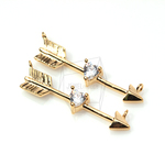 CNT-026-MG【4個入り】キュービックジルコニハートアロー, Cz Cubic Heart Arrow 
