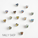 【10個】Jesus&Virgin Mary Heart Beads 〜Mix〜【M-215】