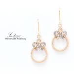 Crystal Ribbon(579) ピアス/イヤリング/ノンホールピアス/樹脂ピアス