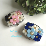 vanityrosa様フルオーダー品＊ポーチュラカのアクセサリーケース＊ピルケース2点