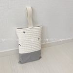 入園入学/上履き入れ・シューズケース(月星グレー柄)