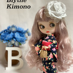 ブライス リカちゃん 服  着物　バラ