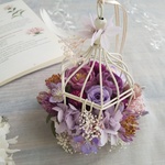 Birdcage arrangument＜Happy purple ＞鳥かごアレンジメント＊プリザーブドフラワー＊お花＊ギフト＊結婚祝い＊新築祝い＊お誕生日祝い＊フラワーギフト