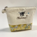 215125p様オーダー品☆犬の手刺繍の化粧ポーチ