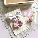 ふんわりコロン❤︎【ボリュームリボン クリップセット】フローティングフローラ ダークピンク
