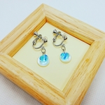 ブルー×シェルイヤリング・ピアス