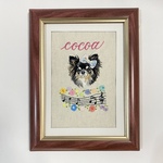 lucy612様オーダー品☆犬の手刺繍のポートレート