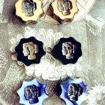 SALE【12コセット】JIRI＊IVANA#czech beads#チェコビーズ　cameo18㍉ flower12㍉22㍉　mix assort
