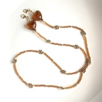 ♡再再販♡マスクチェーン　Brown×Gold Flower