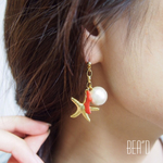 誕生石サンゴ・ヒトデピアス