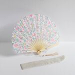 Flower扇子*リバティBetsyネオンピンク×ナチュラル