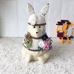 しろくま貯金箱 うさ耳ススキ🌾セット🐰