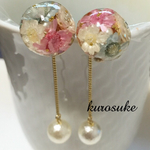 お花ピアス❤︎パール付き