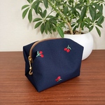 お化粧ポーチ＊刺繍さくらんぼ