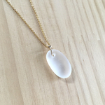 14kgf／シーグラスネックレス_white ①