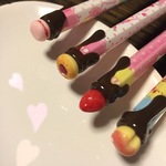 mocorurumomoさまオーダー♡いちごチョコ鉛筆♡4本セット・Ａ