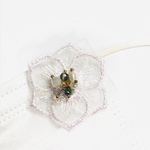 再販‼️オーガンジー刺繍フラワービーズ⭐️マスクマグネットアクセサリー⭐️